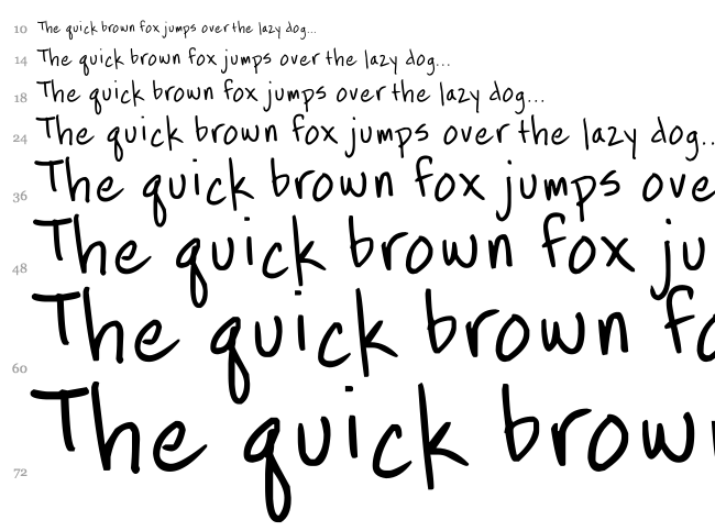 Bees Burts font waterfall